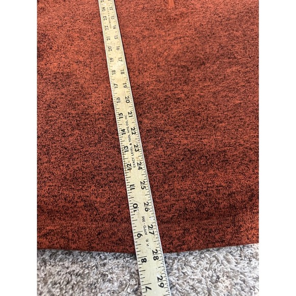 Eddie Bauer Mens Quarter Zip Pullover Sweater Orange‎ Heathered M - Picture 8 of 8